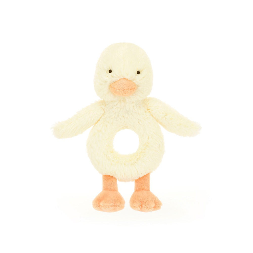 Peluche Jellycat - Hochet anneau Canard timide