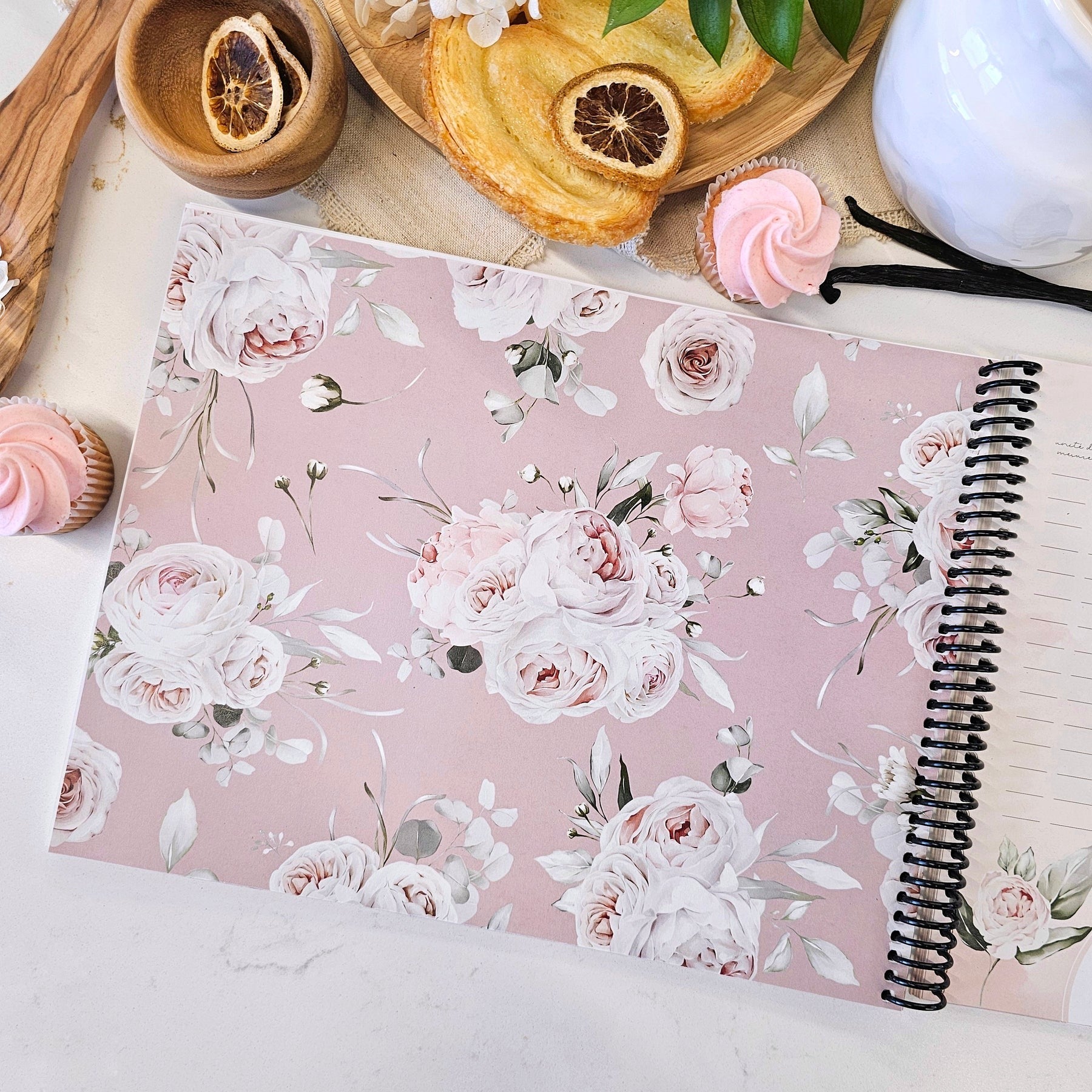 Livre de recettes avec rabats - Pivoine