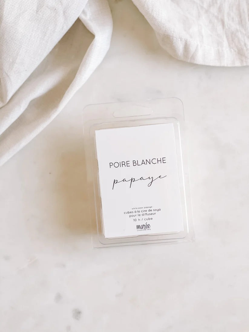 Cubes de cire - Poire blanche papaye