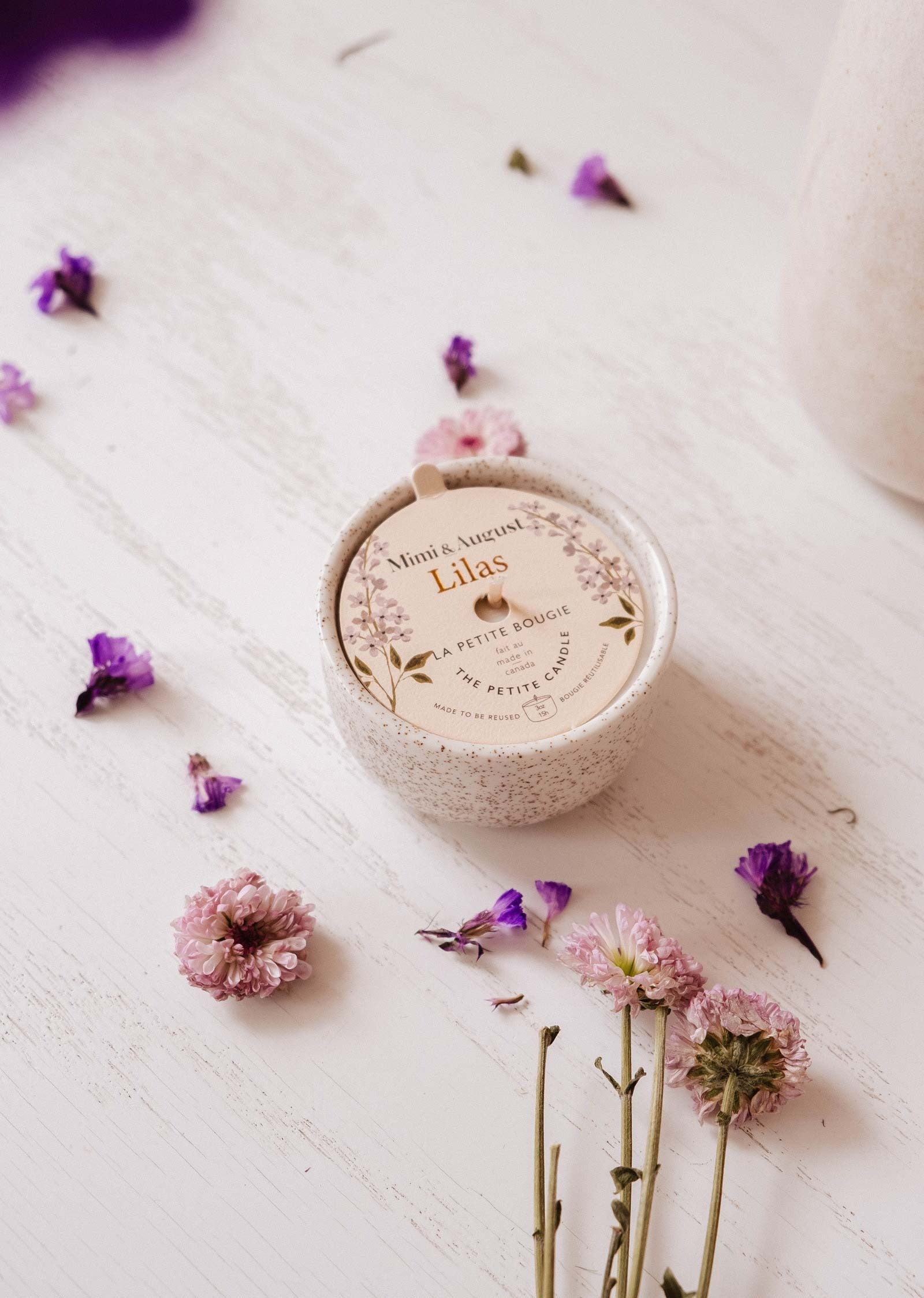 Bougie réutilisable - Lilas