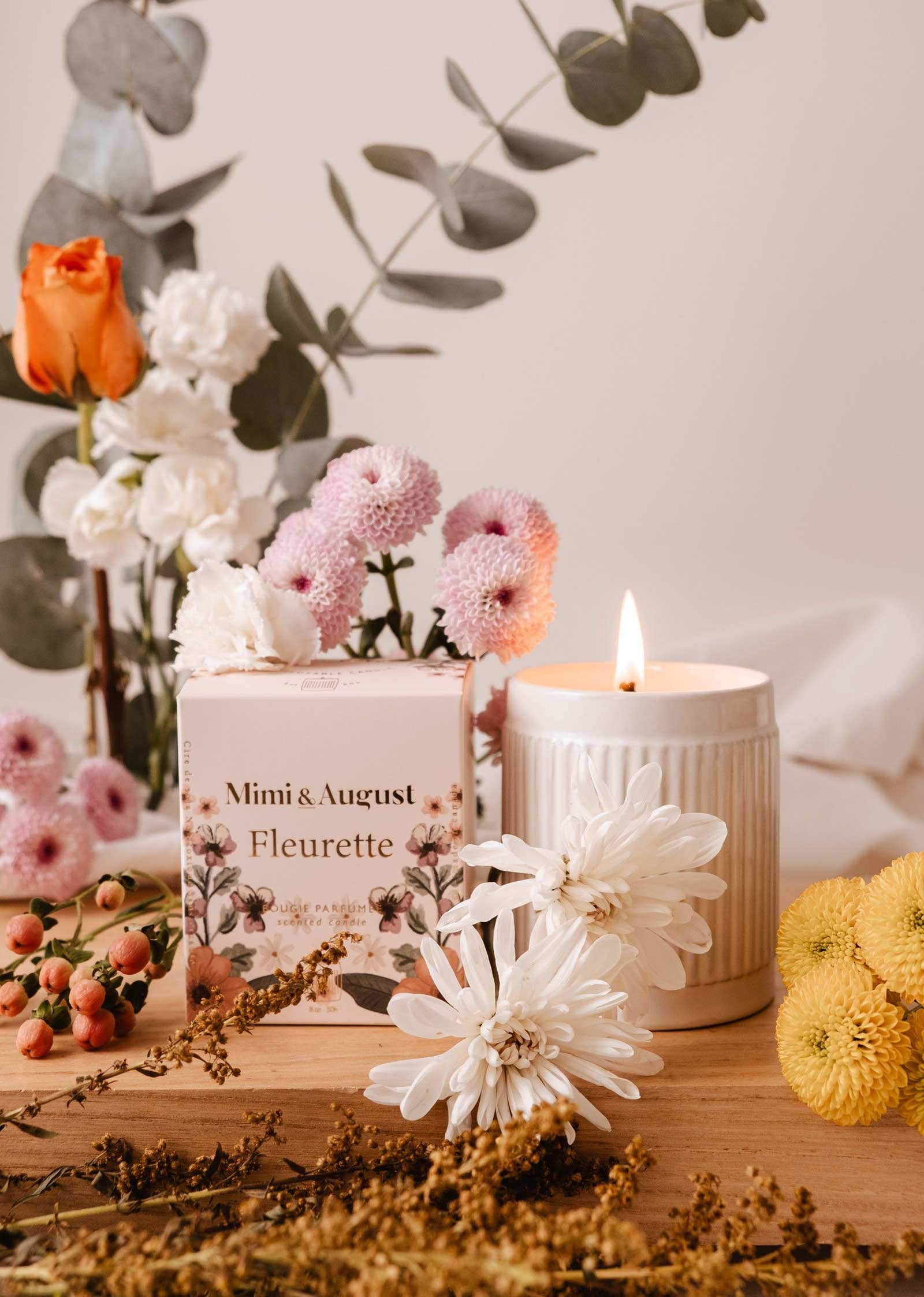 Bougie réutilisable - Fleurette