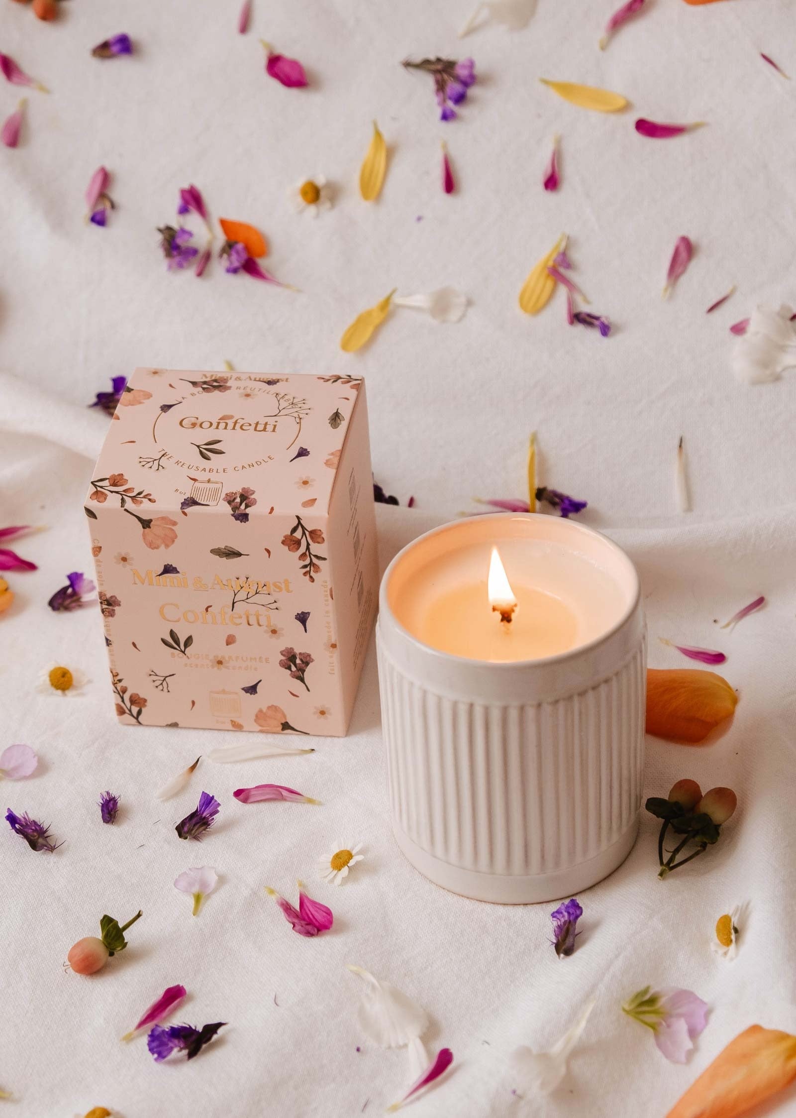 Bougie réutilisable - Confetti