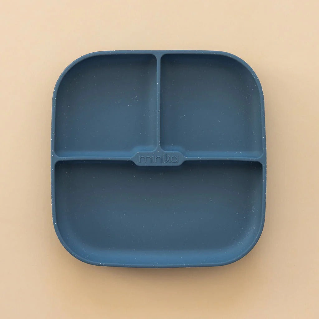 Assiette avec succion Minika - Indigo