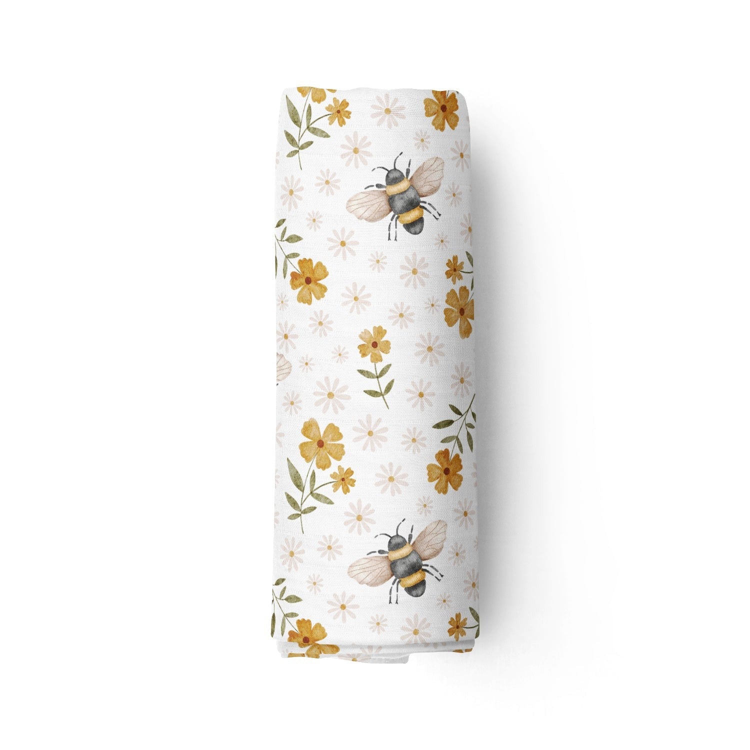 Couverture mousseline de bambou -Abeille butinneuses