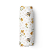 Couverture mousseline de bambou -Abeille butinneuses