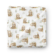 Couverture mousseline de bambou - Heureux paresseux