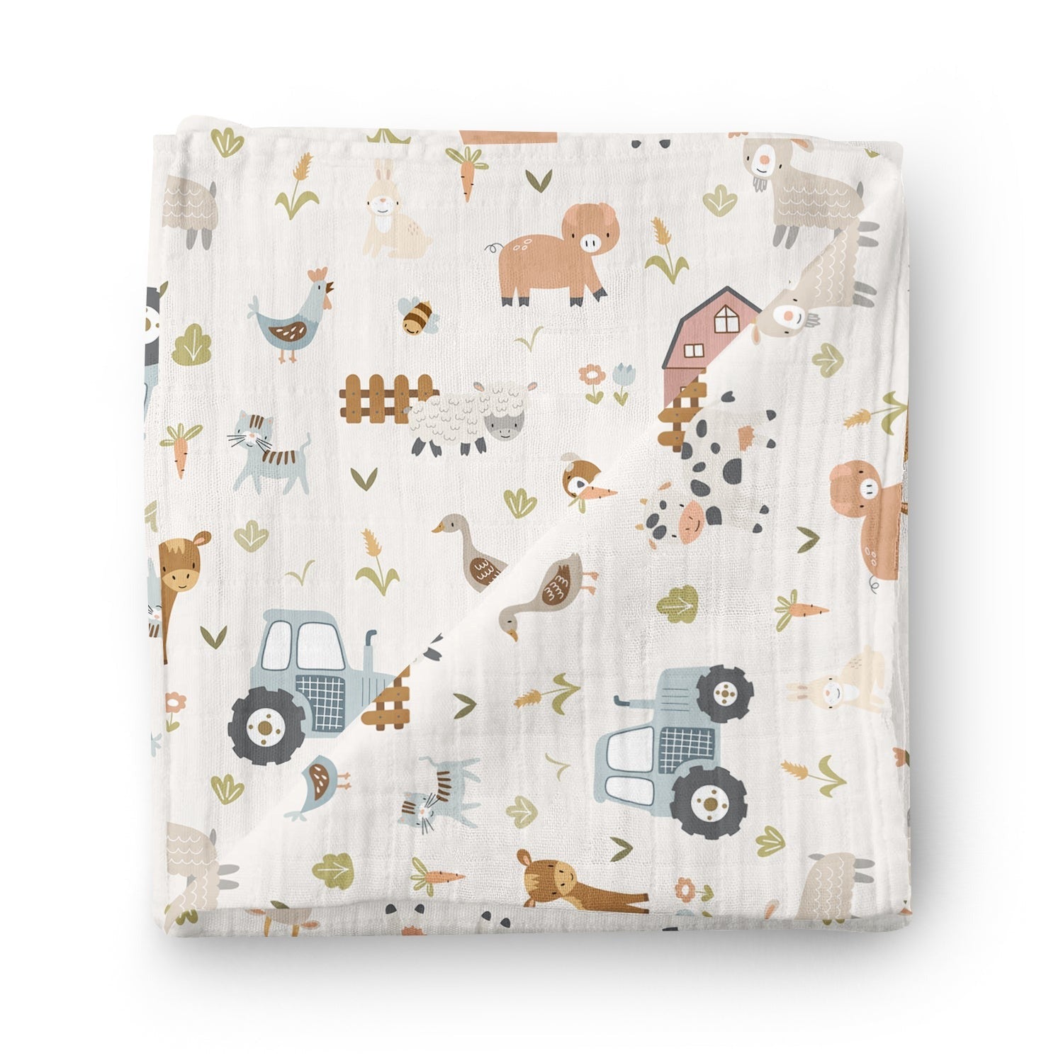 Couverture mousseline de bambou - Ma petite ferme