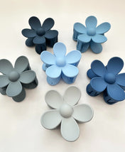 Pince à cheveux - Fleur bleu foncé