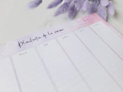 Planificateur - Mauve, rose et splash gold - 52 semaines - Perpétuel