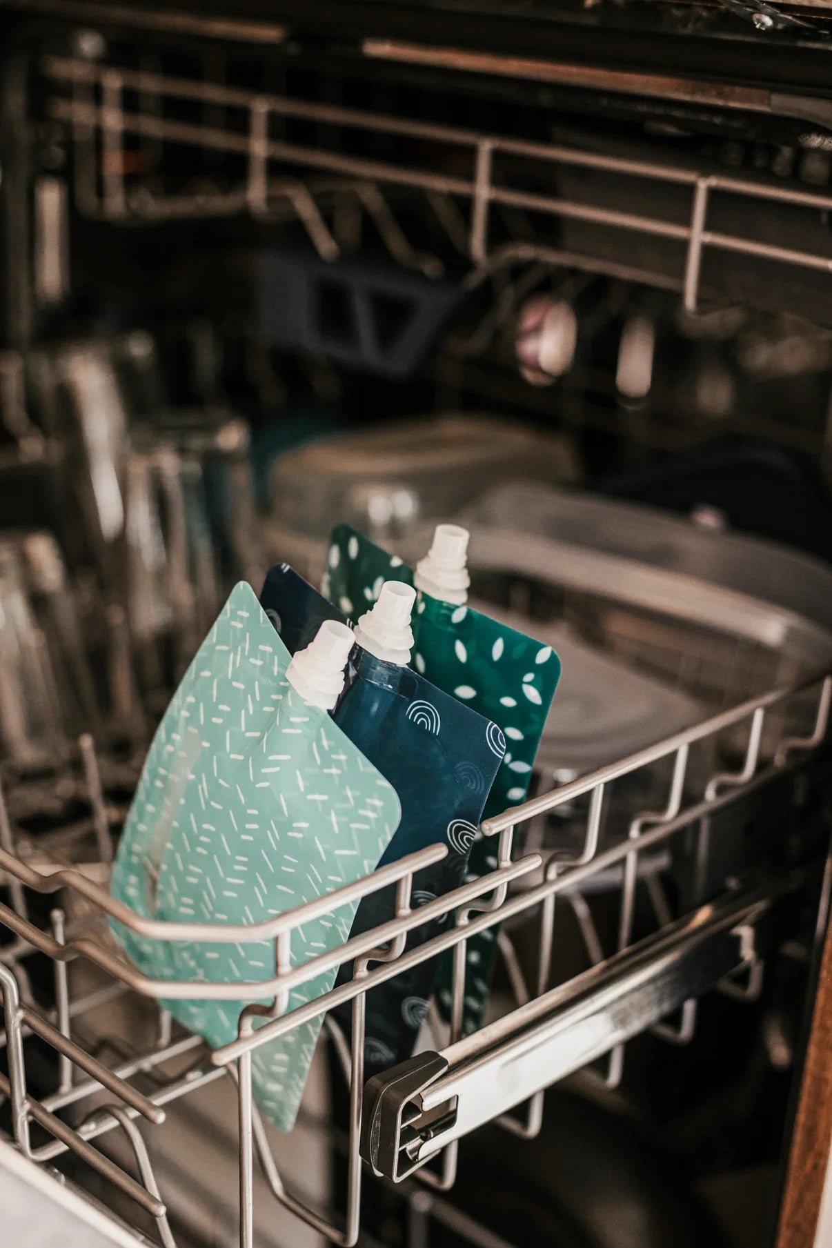 Pochettes alimentaires réutilisables - avec Bouchons BOHO (ensemble de 6)