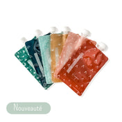 Pochettes alimentaires réutilisables - avec Bouchons BOHO (ensemble de 6)