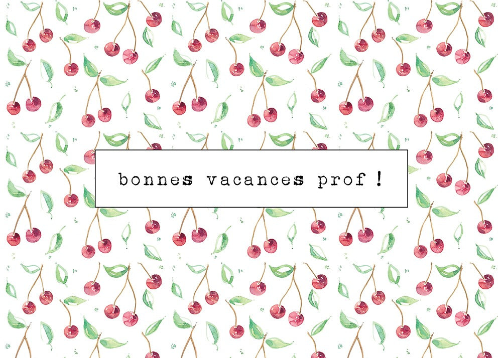 Carte de souhaits - Bonne vacances prof