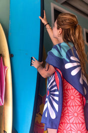 Serviette de plage - Rétro Bloom XL