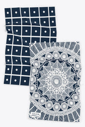 Linges à vaisselle Les Raffinés - Marine (Lot de 2)