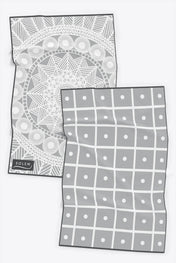 Linges à vaisselle Les Raffinés - Gris (Lot de 2)